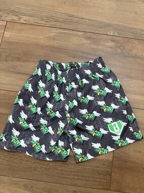 Baseball 101 - Kids Grey Graphic Money-Print Athletic Shorts - like new